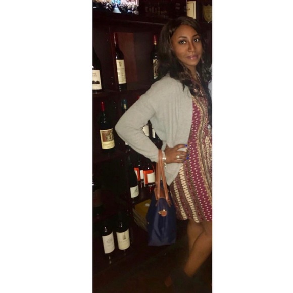 • Forever 21 Boho Burgundy Dress Red and Cream - Picture 3 of 7